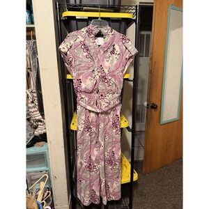 Derek Lam 10 Crosby Celeste Floral Front Twist Belt Maxi Dress Linen Blend Size8